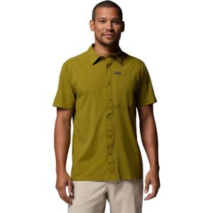 Columbia Mens Sage Peak Woven Short Sleeve Shirt(Mossy Green)