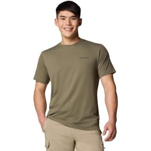 Columbia Men’s Tech Trail Utility Short Sleeve Crew(Stone Green)
