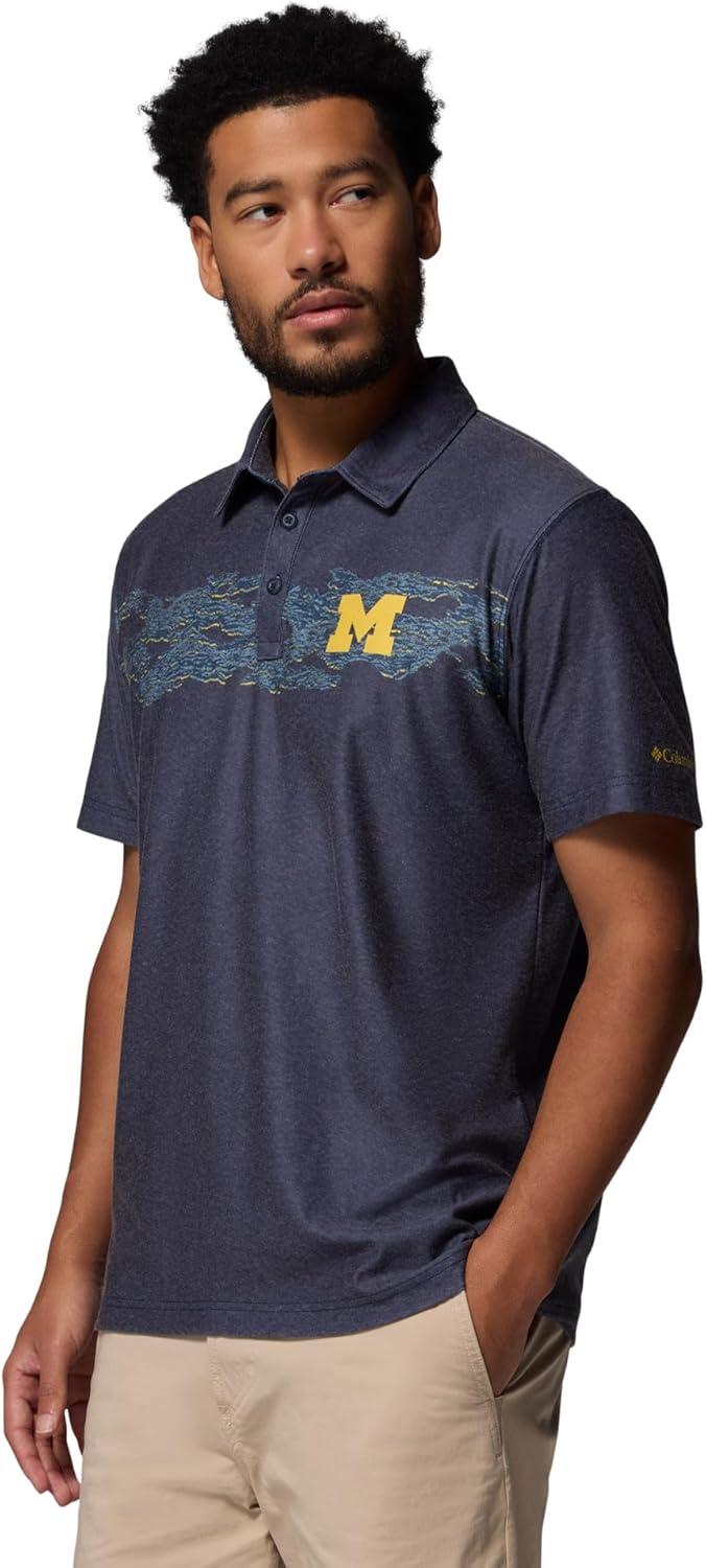 imageColumbia Mens Collegiate Thistletown Hills Printed PoloUm Collegiate Navy