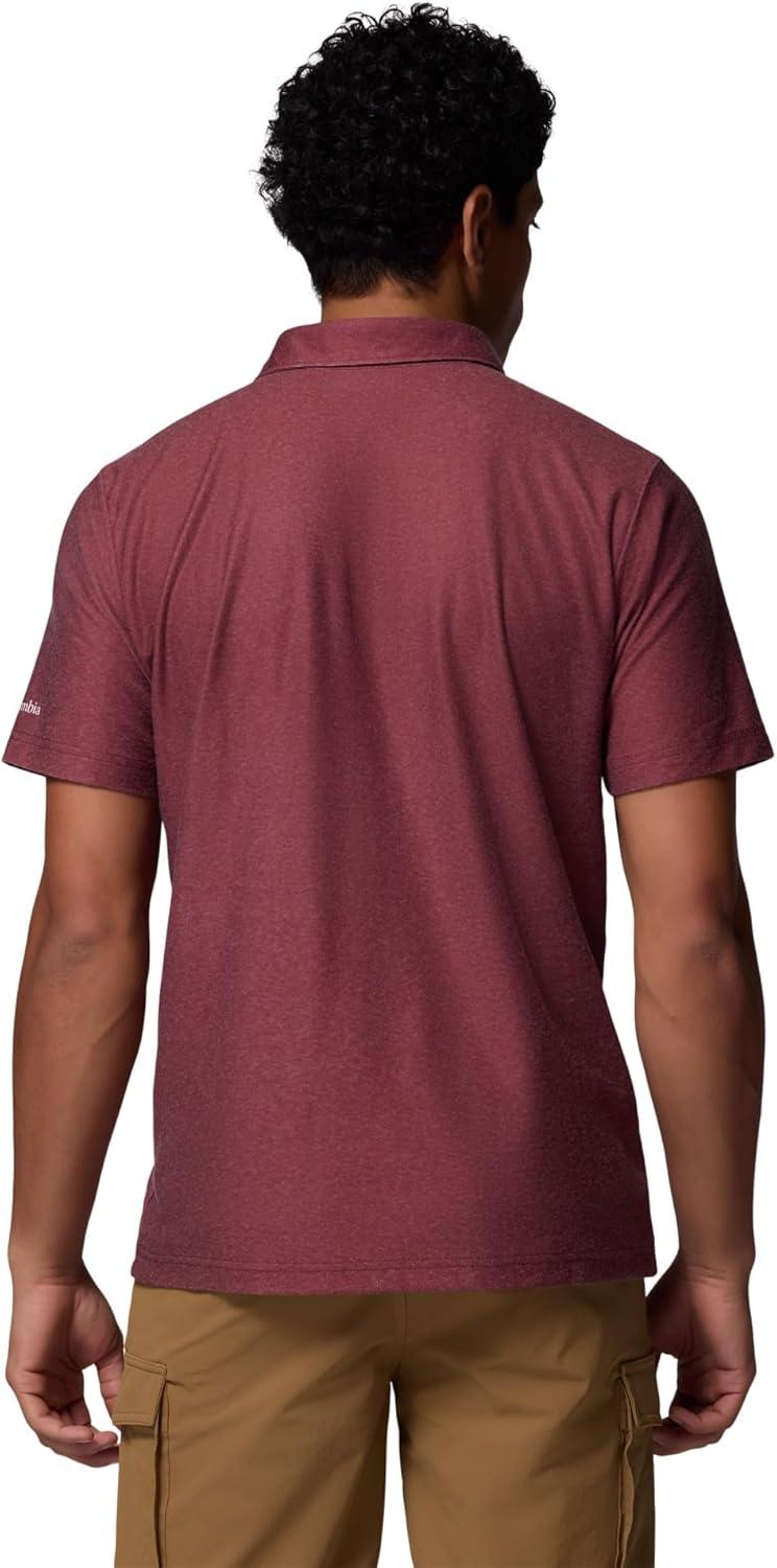 imageColumbia Mens Collegiate Thistletown Hills Printed PoloVt Deep Maroon