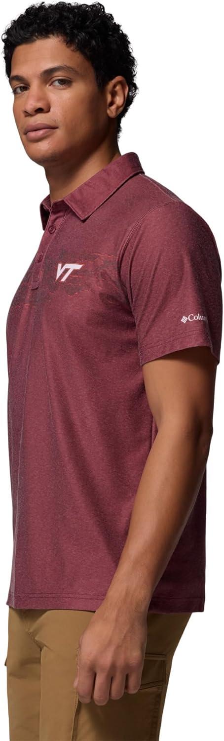 imageColumbia Mens Collegiate Thistletown Hills Printed PoloVt Deep Maroon