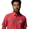 Columbia Men’s Collegiate Thistletown Hills Printed Polo(Os – Intense Red)