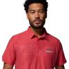 Columbia Men’s Collegiate Thistletown Hills Printed Polo(Uga – Bright Red)