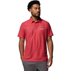 Columbia Men’s Collegiate Thistletown Hills Printed Polo(Uga – Bright Red)