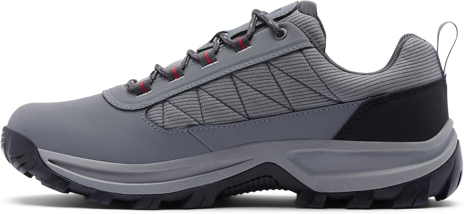 imageColumbia Mens Transverse Hike Low WaterproofTi Grey SteelMountain Red