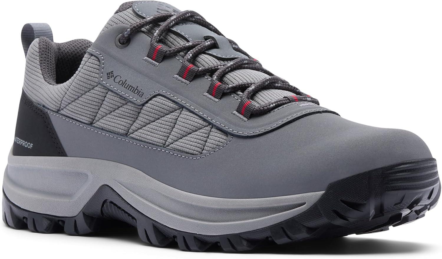 imageColumbia Mens Transverse Hike Low WaterproofTi Grey SteelMountain Red