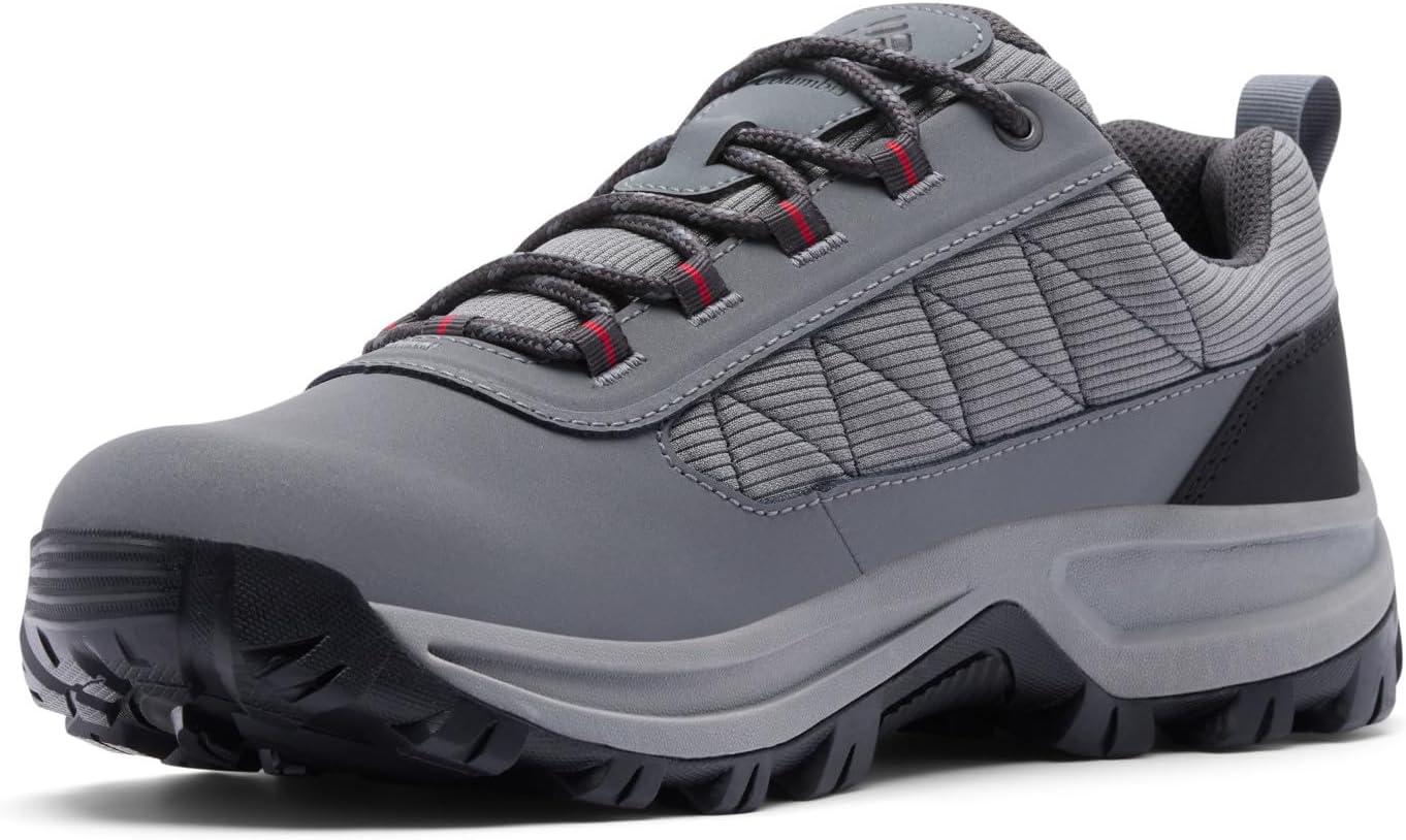 imageColumbia Mens Transverse Hike Low WaterproofTitanium Grey SteelMountain Red