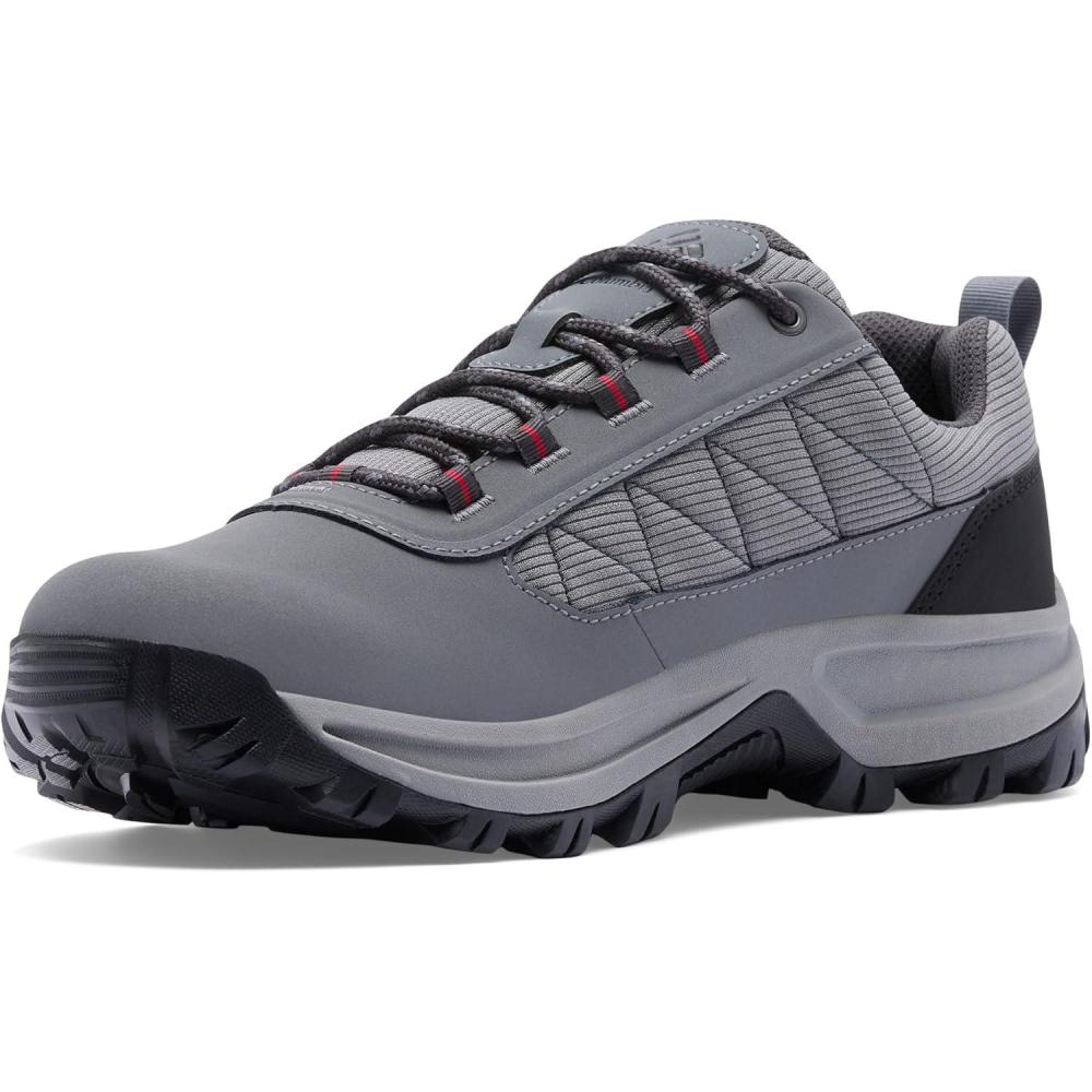 imageColumbia Mens Transverse Hike Low WaterproofTi Grey SteelMountain Red