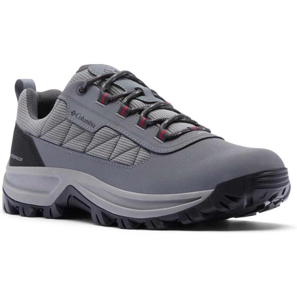 imageColumbia Mens Transverse Hike Low WaterproofTitanium Grey SteelMountain Red