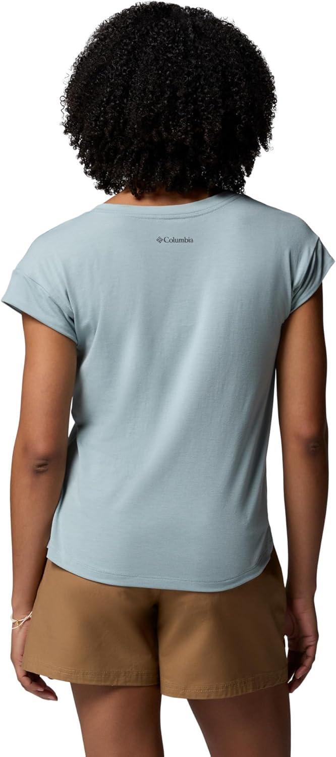 imageColumbia Womens Daniela Falls VNeck Short Sleeve TeeCrushed Blue