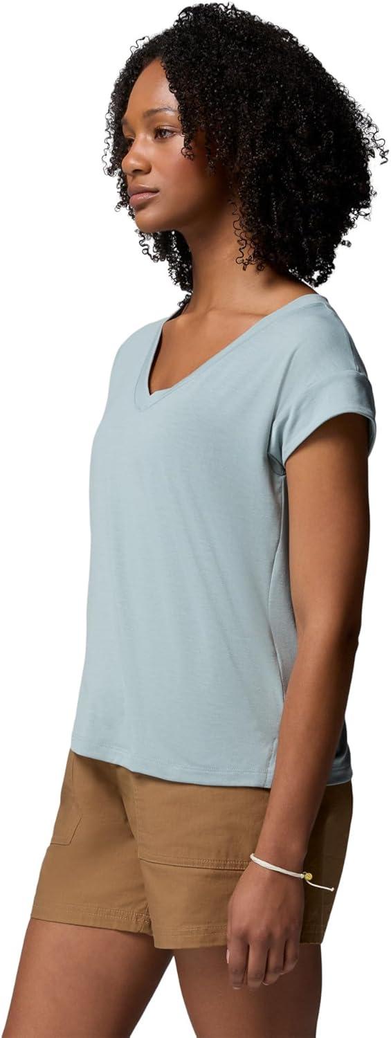 imageColumbia Womens Daniela Falls VNeck Short Sleeve TeeCrushed Blue