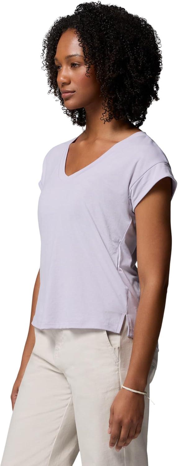 imageColumbia Womens Daniela Falls VNeck Short Sleeve TeeLavender Pearl