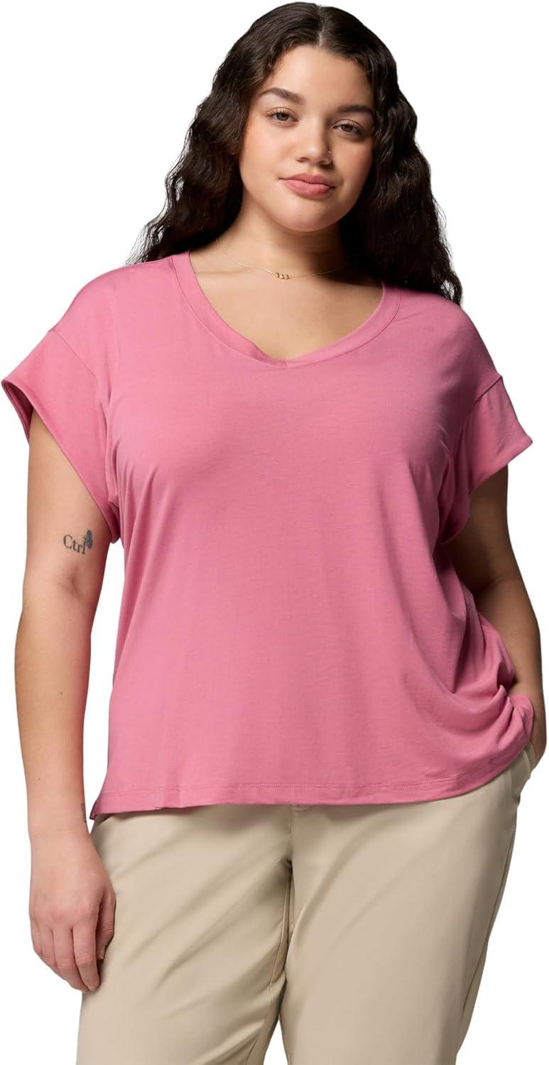 imageColumbia Womens Daniela Falls VNeck Short Sleeve TeeRosette