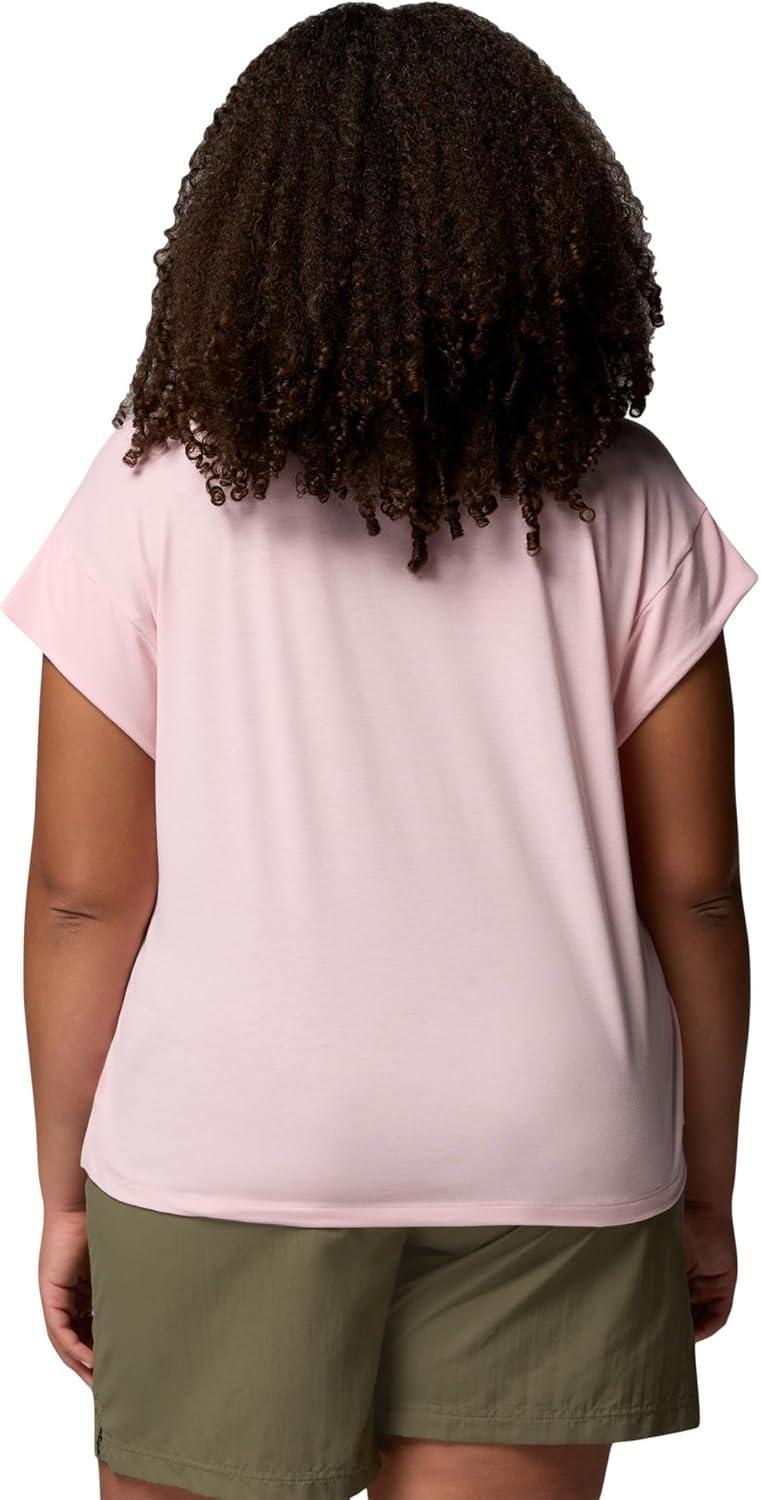 imageColumbia Womens Daniela Falls VNeck Short Sleeve TeeSatin Pink