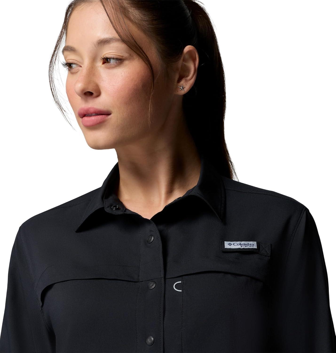 imageColumbia Womens PFG Castback Woven Long SleeveBlack
