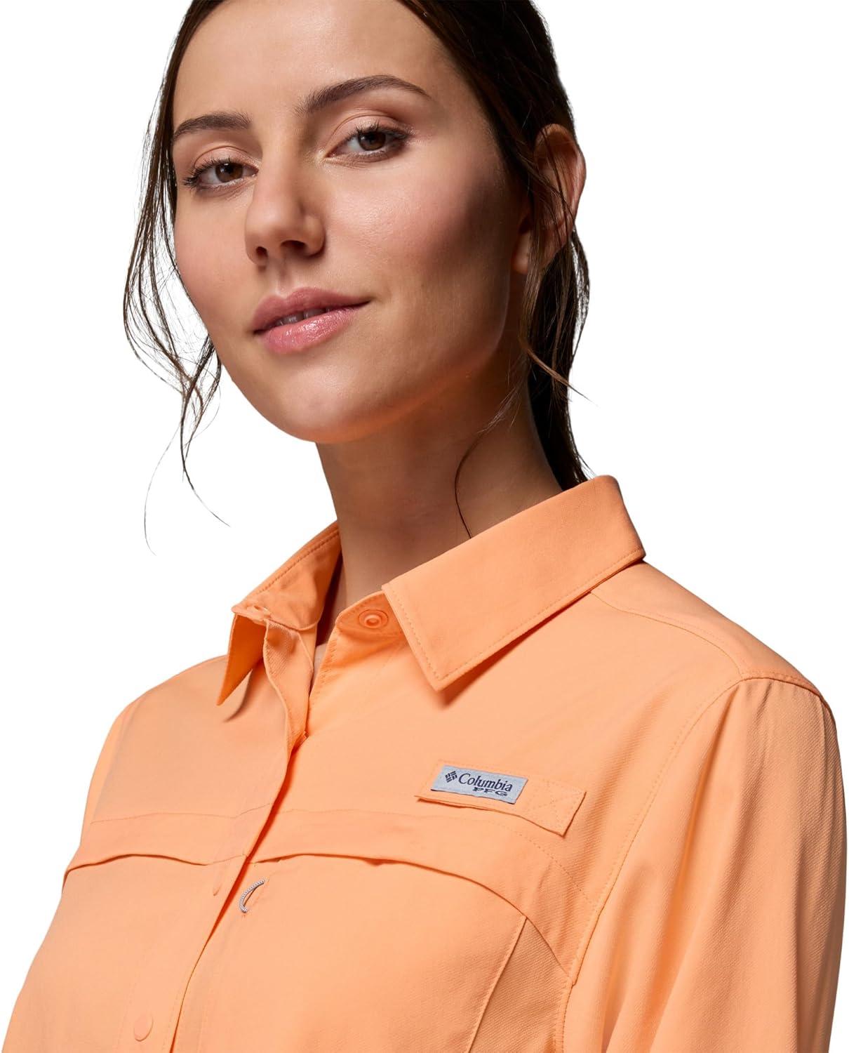 imageColumbia Womens PFG Castback Woven Long SleeveBright Nectar