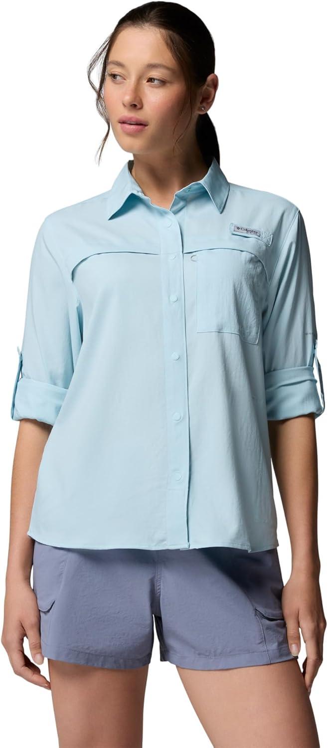 imageColumbia Womens PFG Castback Woven Long SleeveMarine Light
