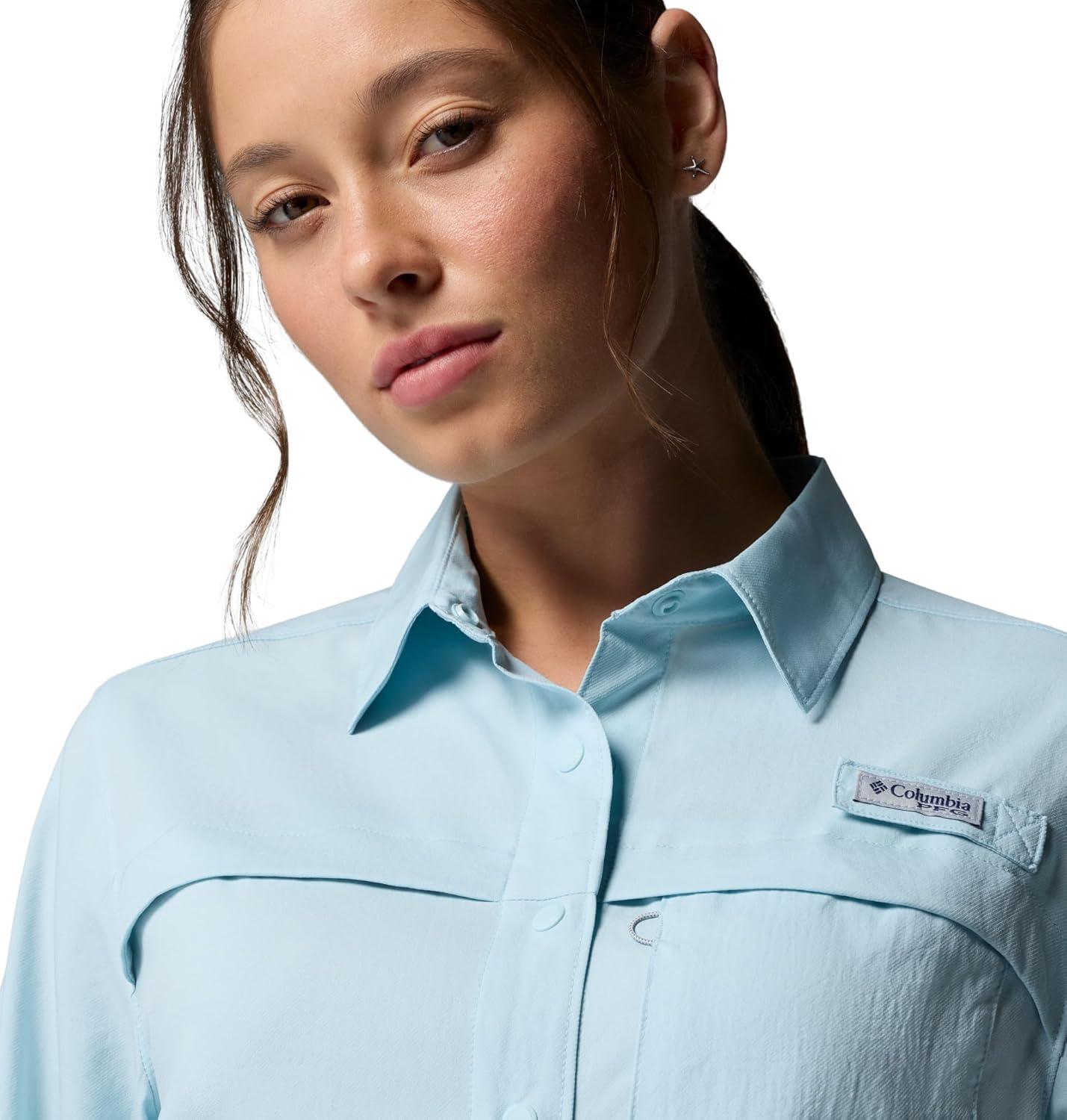 imageColumbia Womens PFG Castback Woven Long SleeveMarine Light
