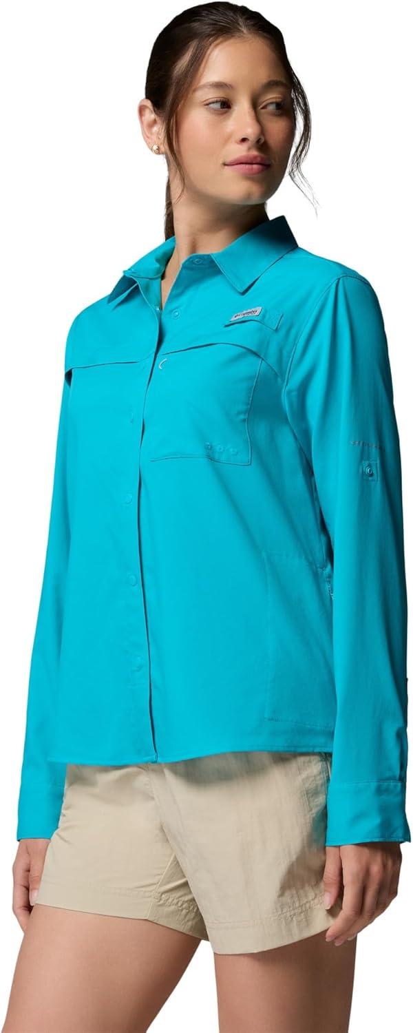 imageColumbia Womens PFG Castback Woven Long SleeveOcean Teal