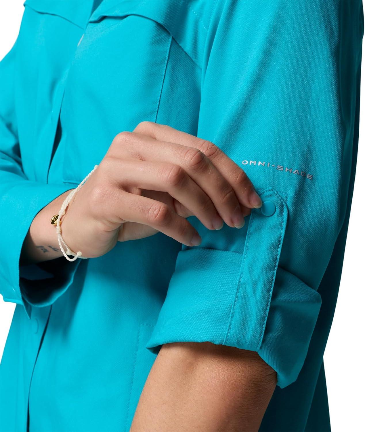 imageColumbia Womens PFG Castback Woven Long SleeveOcean Teal