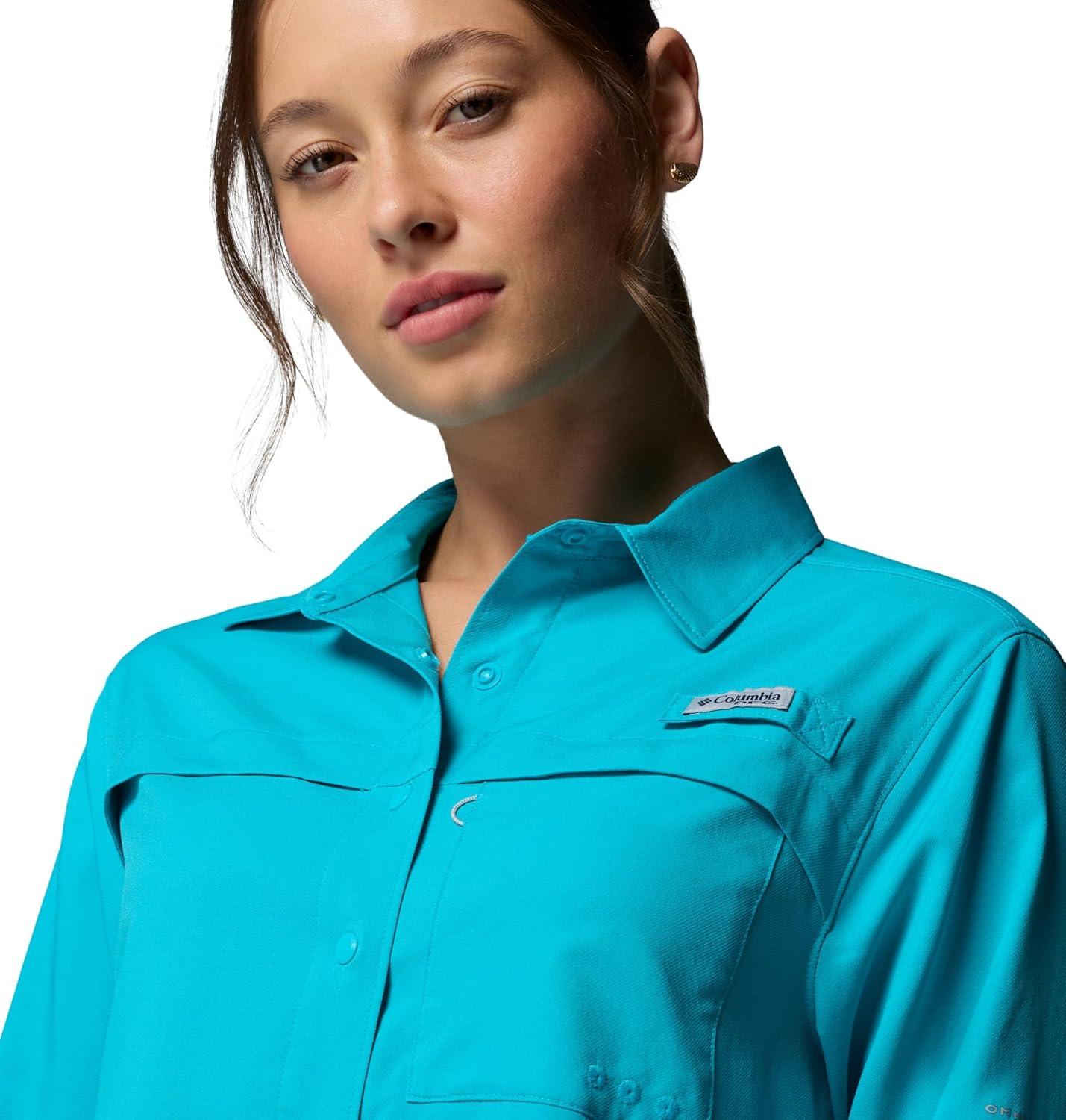 imageColumbia Womens PFG Castback Woven Long SleeveOcean Teal