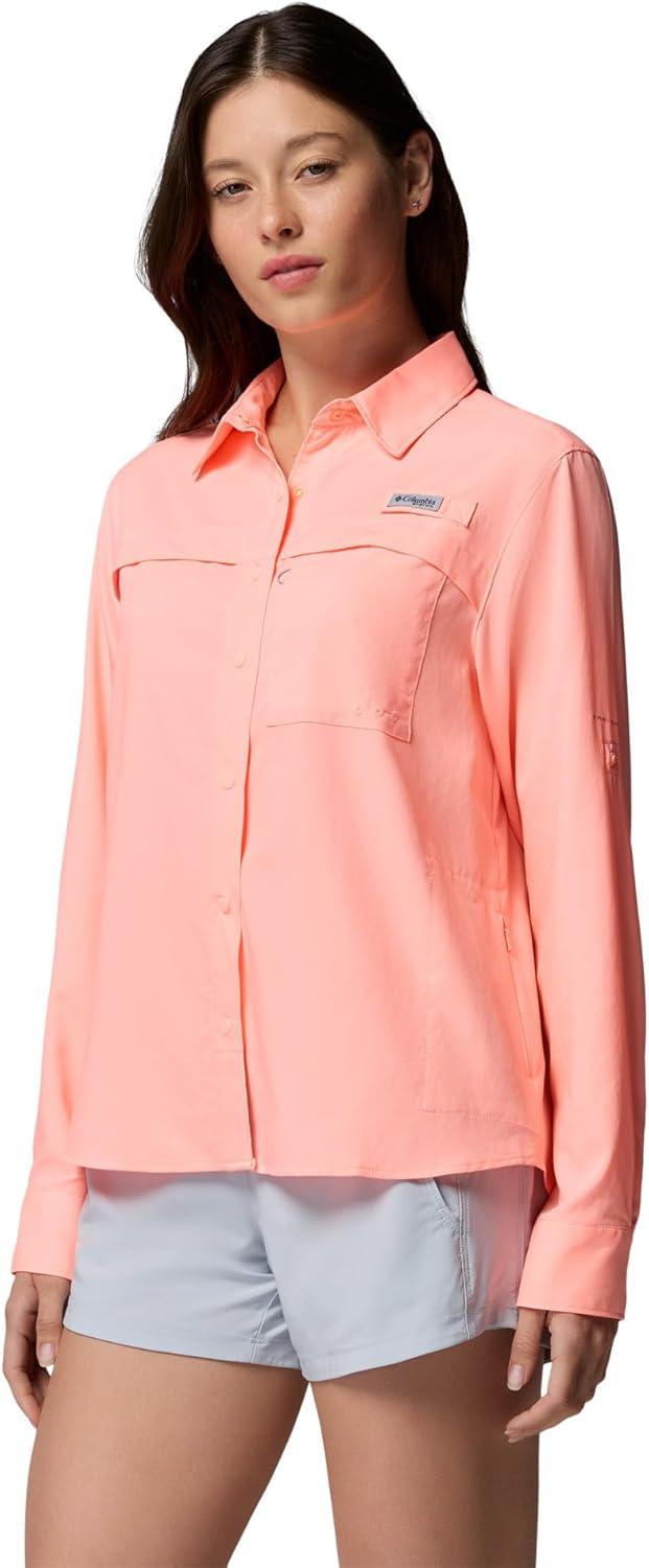 imageColumbia Womens PFG Castback Woven Long SleeveTiki Pink