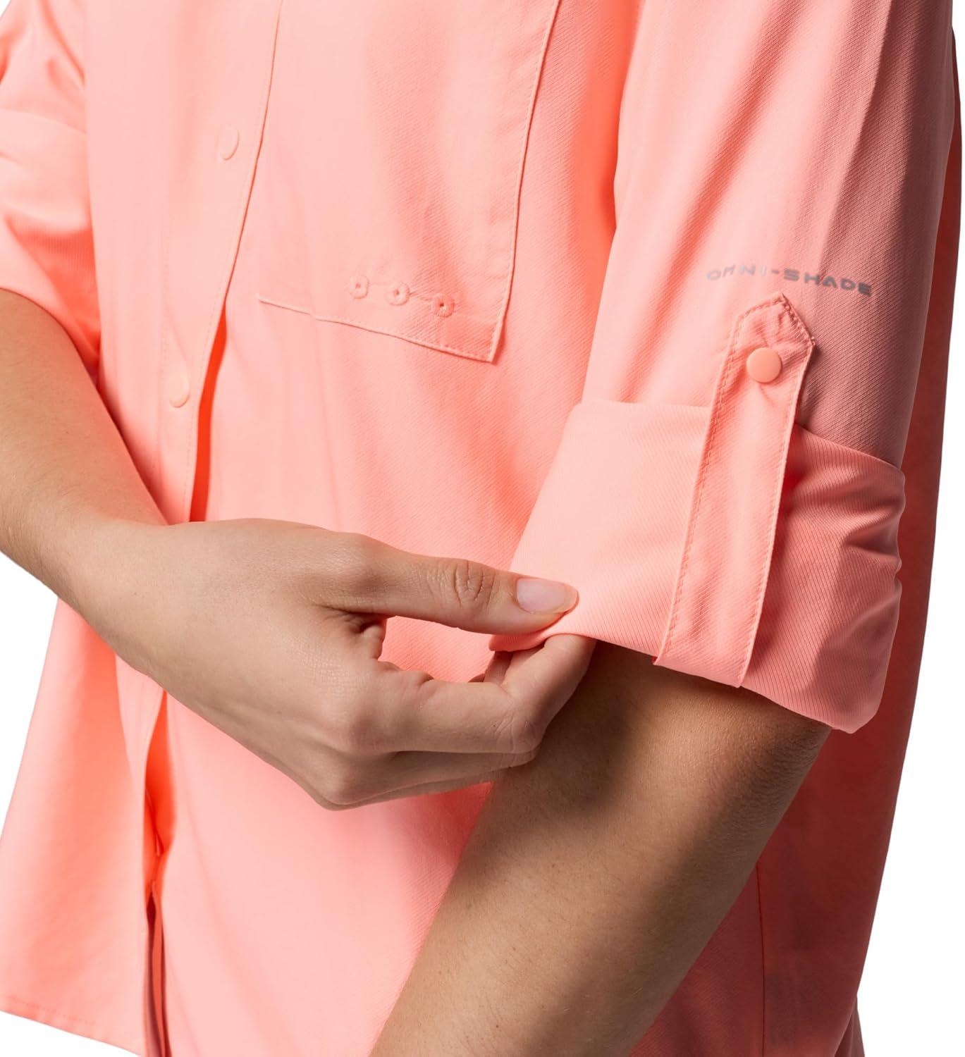 imageColumbia Womens PFG Castback Woven Long SleeveTiki Pink