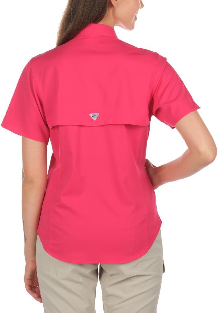 imageColumbia Womens PFG Tamiami II Short Sleeve Fishing ShirtBright Rose