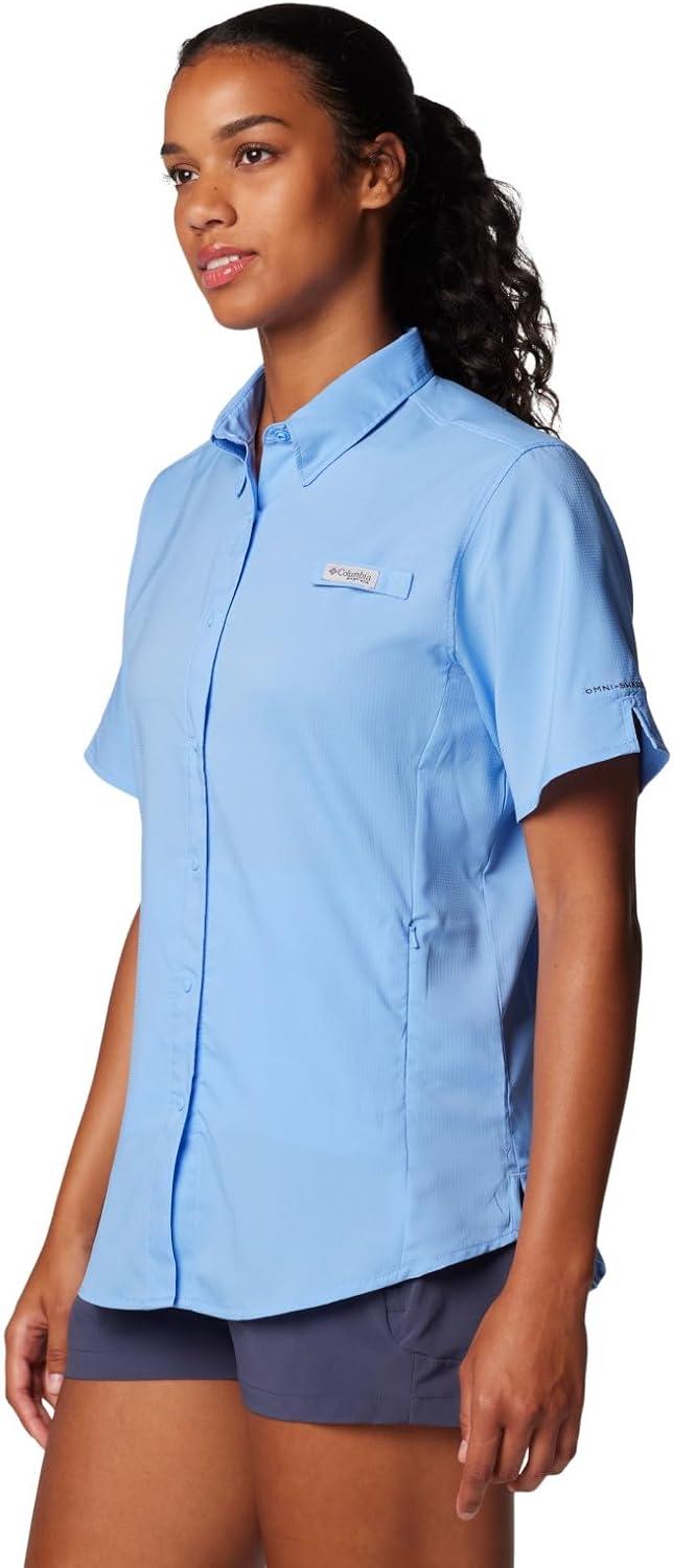 imageColumbia Womens PFG Tamiami II Short Sleeve Fishing ShirtWhite Cap