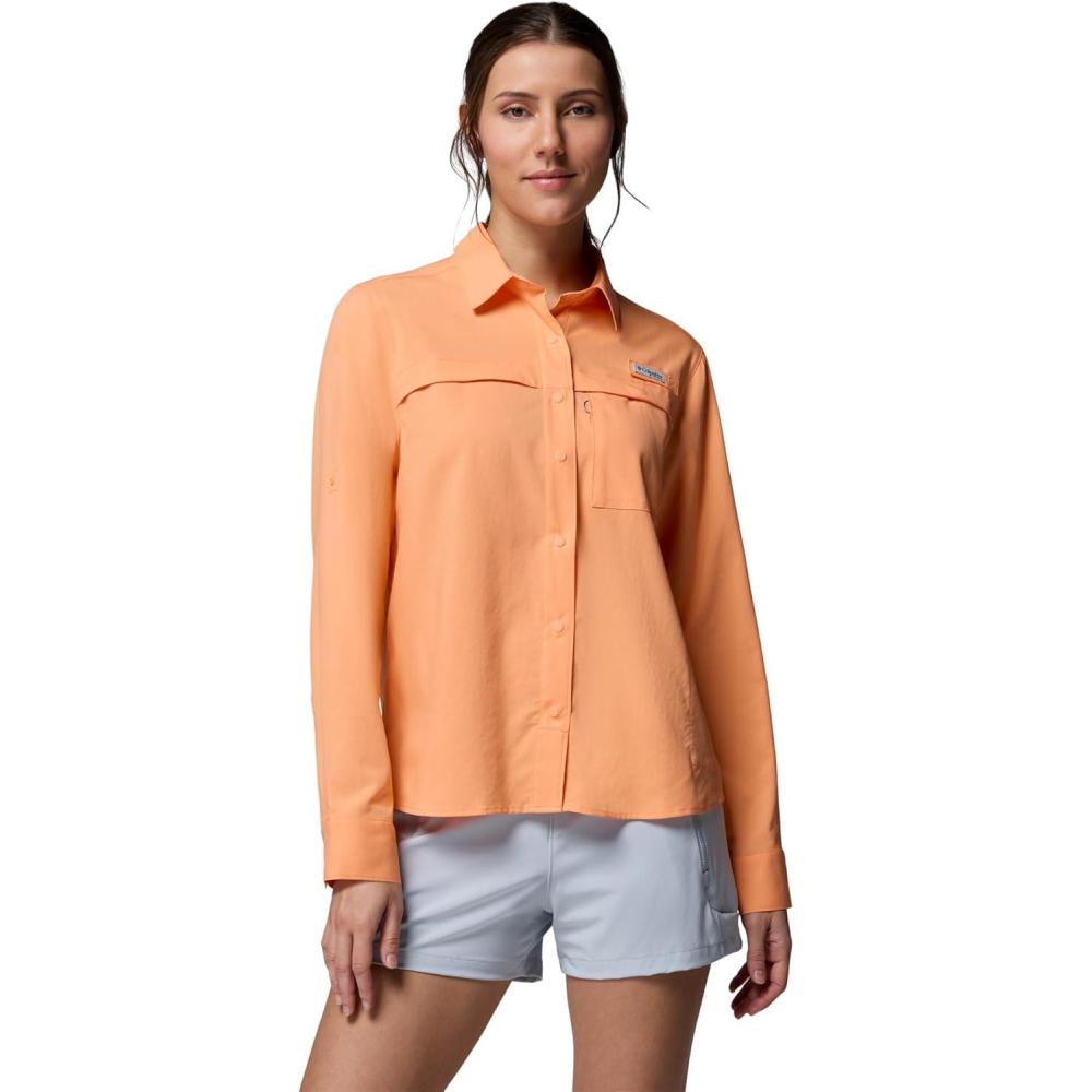 imageColumbia Womens PFG Castback Woven Long SleeveBright Nectar