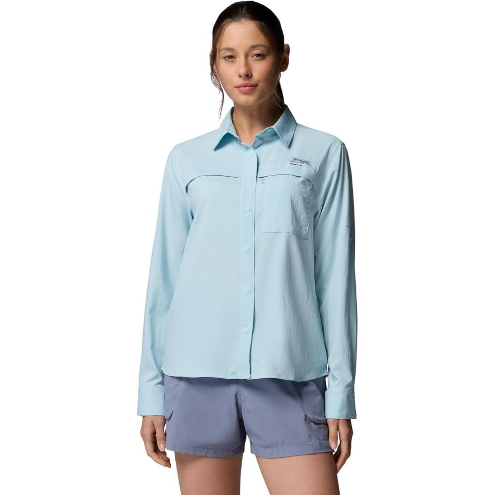 imageColumbia Womens PFG Castback Woven Long SleeveMarine Light
