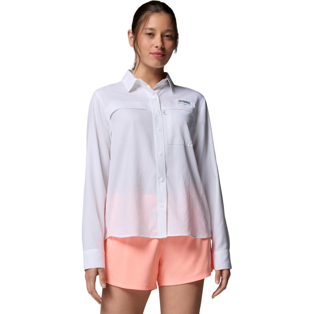 imageColumbia Womens PFG Castback Woven Long SleeveWhite