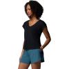 Columbia Womens Daniela Falls V-Neck Short Sleeve Tee(Black)