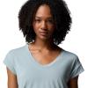 Columbia Womens Daniela Falls V-Neck Short Sleeve Tee(Crushed Blue)