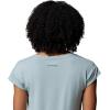 Columbia Womens Daniela Falls V-Neck Short Sleeve Tee(Crushed Blue)