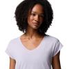 Columbia Womens Daniela Falls V-Neck Short Sleeve Tee(Lavender Pearl)