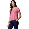 Columbia Womens Daniela Falls V-Neck Short Sleeve Tee(Rosette)
