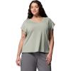 Columbia Womens Daniela Falls V-Neck Short Sleeve Tee(Safari)