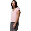 Columbia Womens Daniela Falls V-Neck Short Sleeve Tee(Satin Pink)