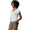 Columbia Womens Daniela Falls V-Neck Short Sleeve Tee(Sea Salt)