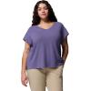 Columbia Womens Daniela Falls V-Neck Short Sleeve Tee(Stormwatch)