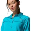 Columbia Women’s PFG Castback Woven Long Sleeve(Ocean Teal)