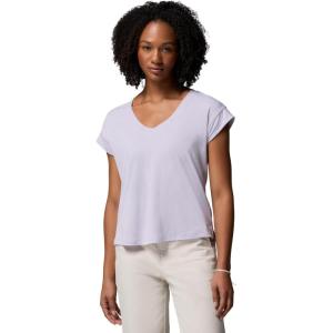 Columbia Womens Daniela Falls V-Neck Short Sleeve Tee(Lavender Pearl)