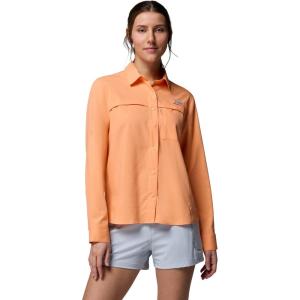 Columbia Women’s PFG Castback Woven Long Sleeve(Bright Nectar)