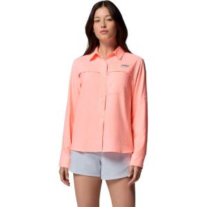 Columbia Women’s PFG Castback Woven Long Sleeve(Tiki Pink)
