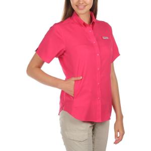 Columbia Women’s PFG Tamiami II Short Sleeve Fishing Shirt(Bright Rose)