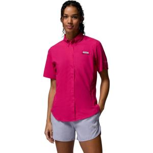Columbia Women’s PFG Tamiami II Short Sleeve Fishing Shirt(Guava Pink)