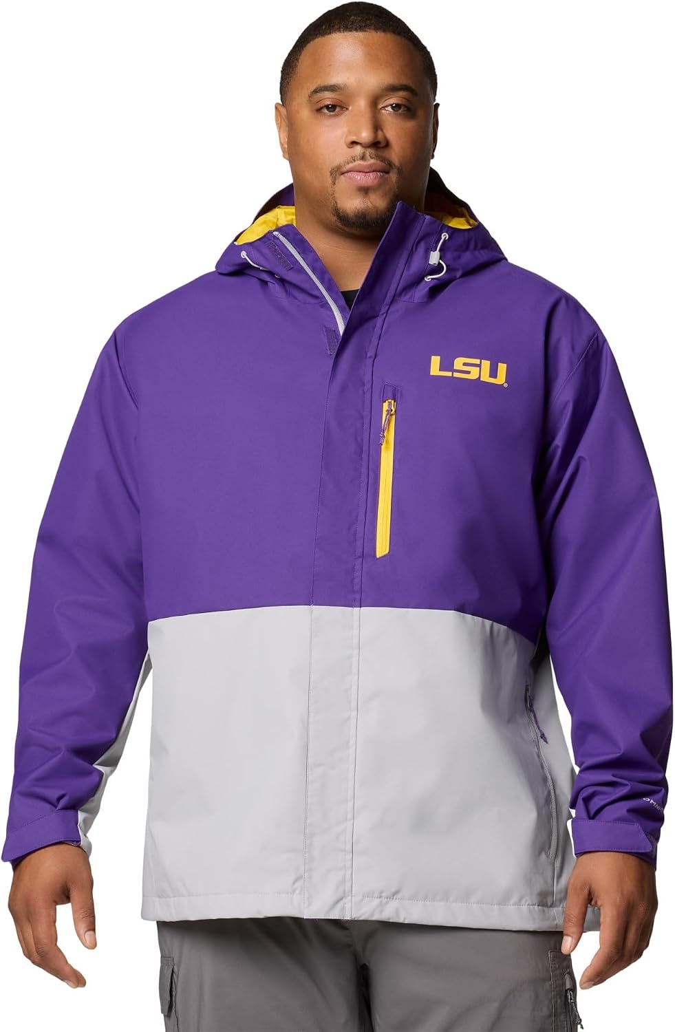 image:imageColumbia Mens Collegiate Field Bound JacketLsu Vivid PurpleColumbia Grey