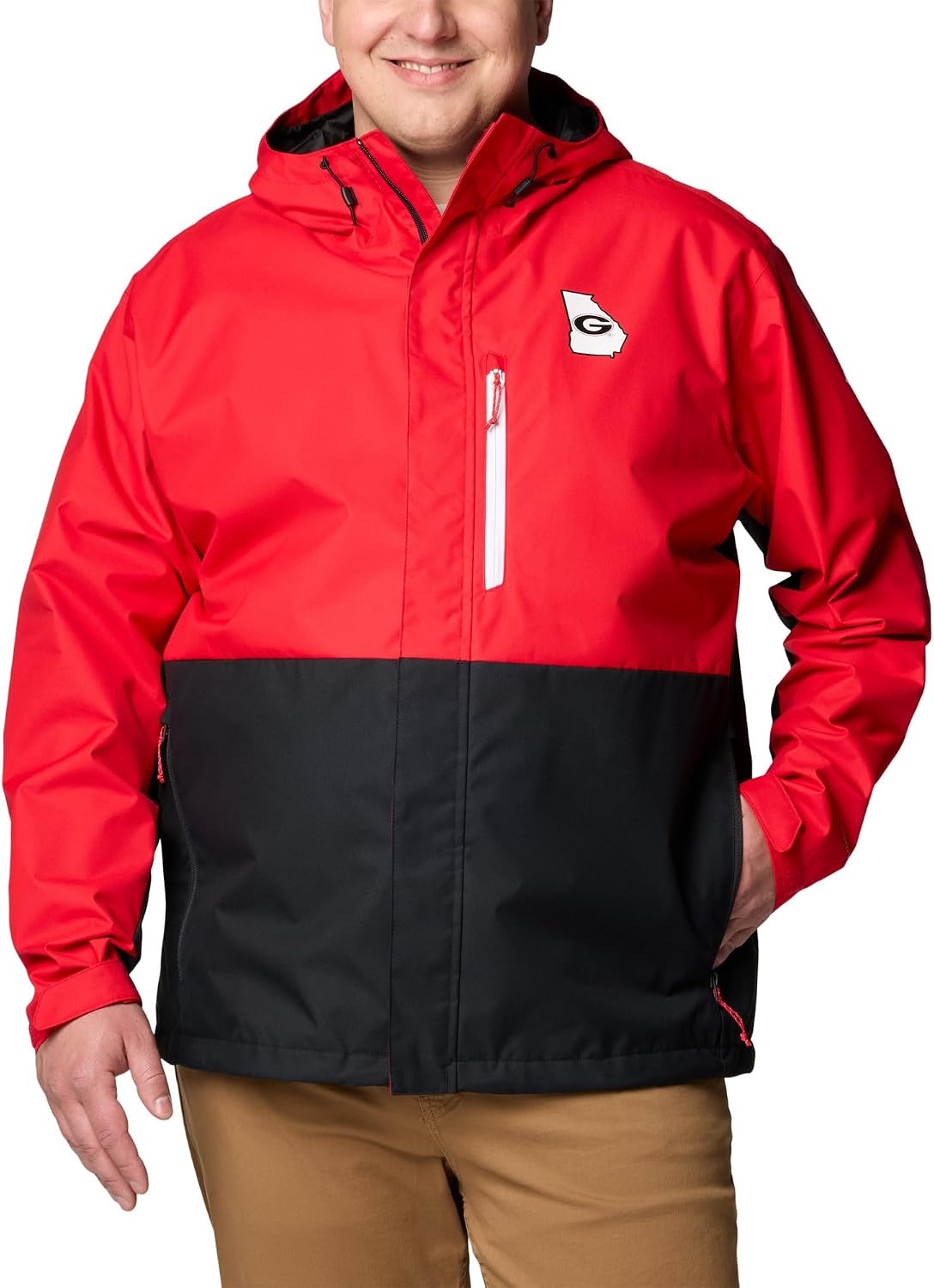 image:imageColumbia Mens Collegiate Field Bound JacketUga Bright RedBlack