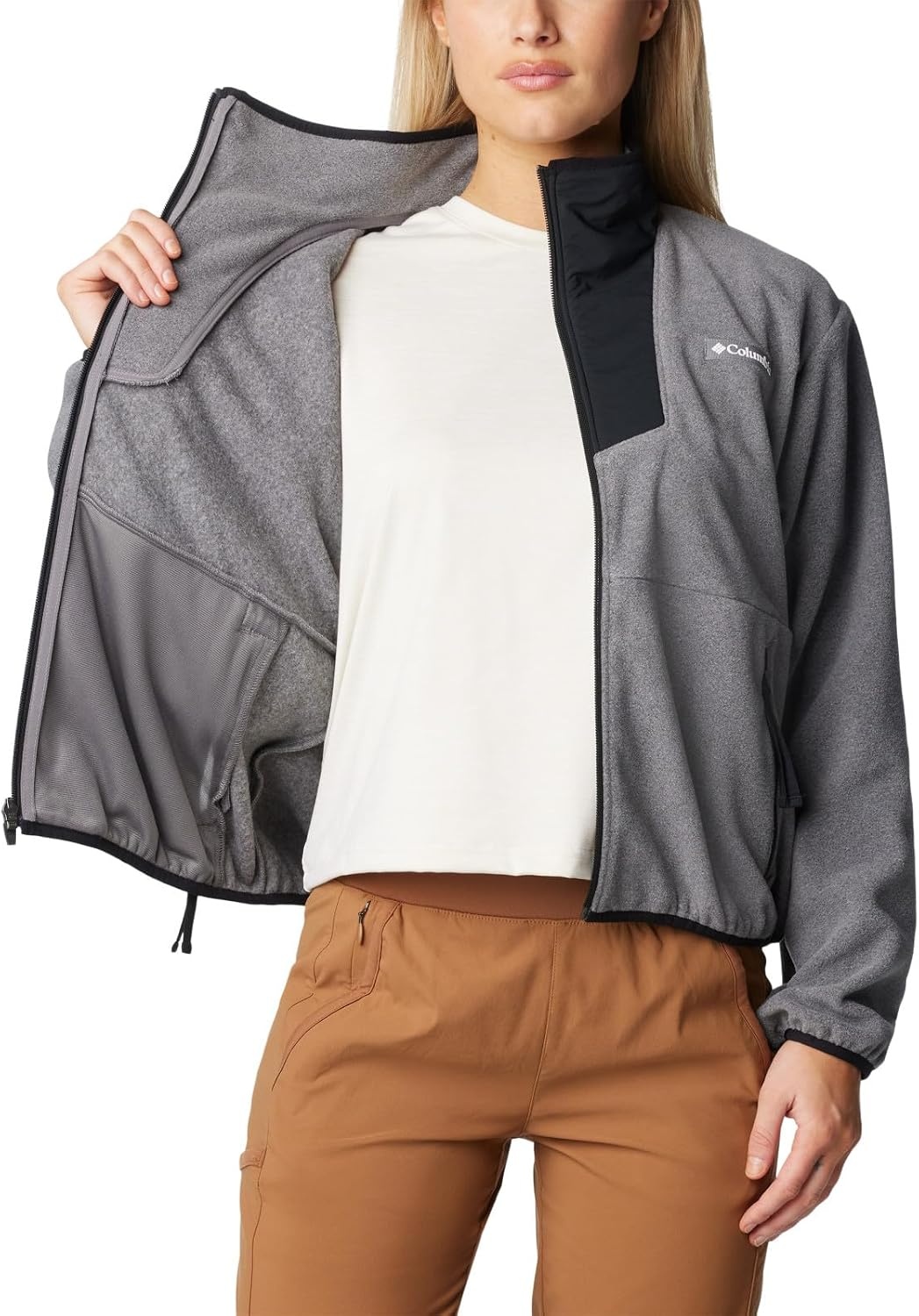 image:imageColumbia Sequoia Grove Full Zip FleeceCity Grey HeatherBlack